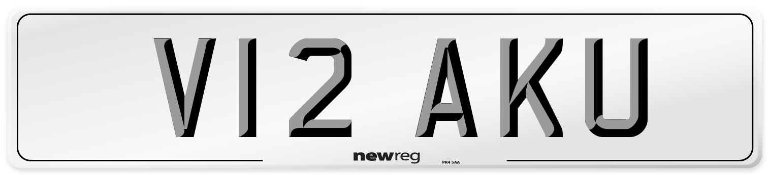 V12 AKU Number Plate from New Reg
